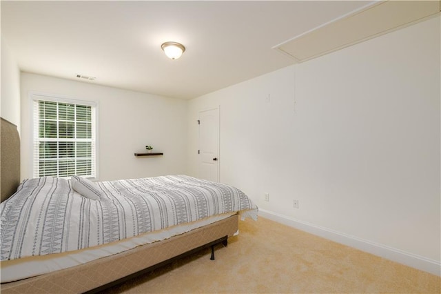 1076 Scenic Park Trl, Lawrenceville, GA 30046 - carpeted bedroom featuring attic access and baseboards