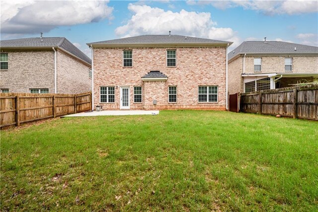 1076 Scenic Park Trl, Lawrenceville, GA 30046 - rear view of house with a patio area and brick siding