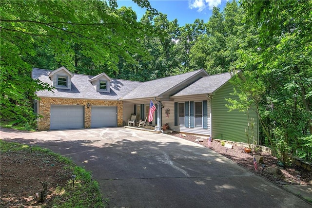 view of front of house featuring a garage