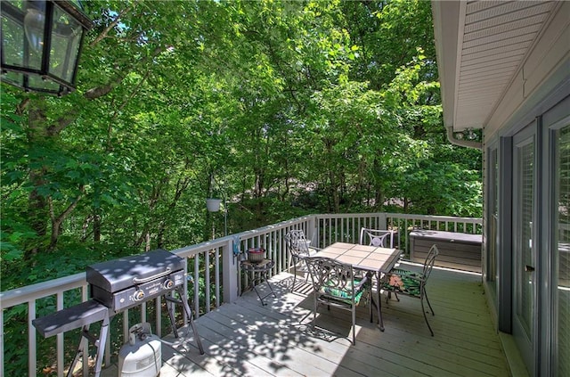 view of wooden deck