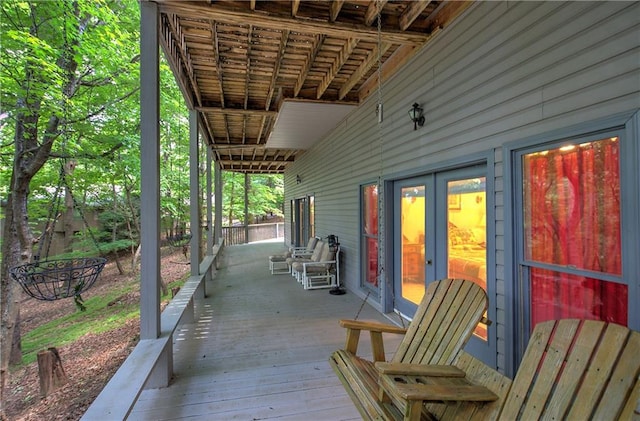 view of wooden terrace