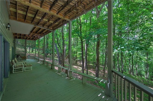 view of wooden deck
