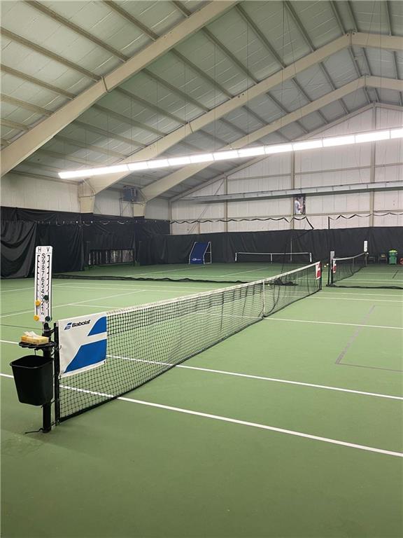 view of tennis court with basketball court