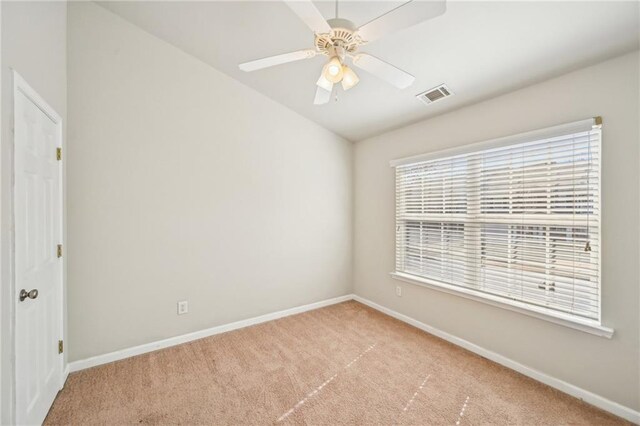 2726 Pierce Brennen Ct, Lawrenceville, GA 30043 - carpeted empty room featuring visible vents, baseboards, and a ceiling fan