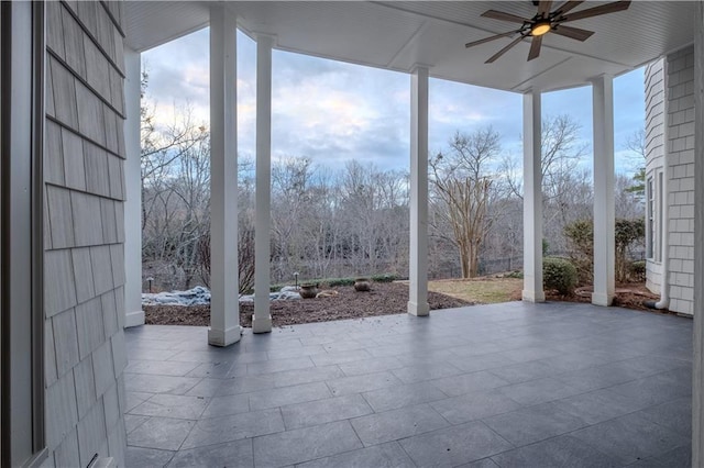 6756 Hedge Row Ln, Gainesville, GA 30506 - view of patio / terrace with ceiling fan