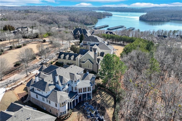 6756 Hedge Row Ln, Gainesville, GA 30506 - aerial view of a large body of water and a forest