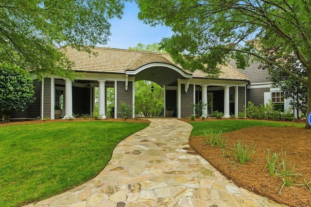 6756 Hedge Row Ln, Gainesville, GA 30506 - back of property with a yard