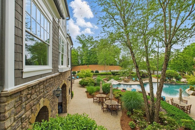6756 Hedge Row Ln, Gainesville, GA 30506 - view of patio featuring an outdoor pool