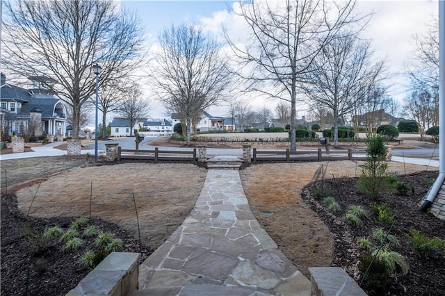 view of yard with a residential view