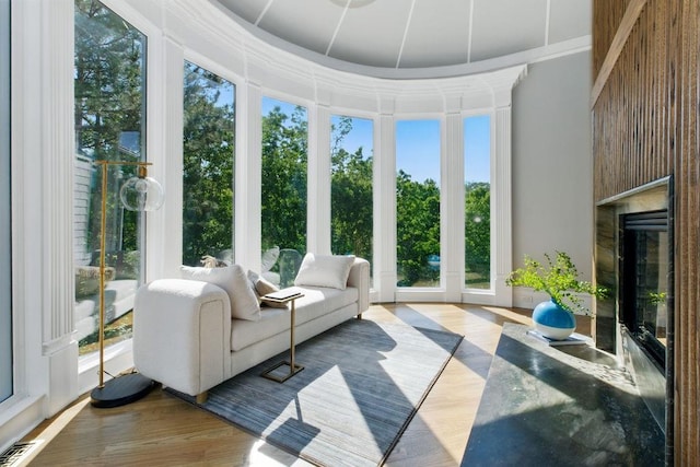 6756 Hedge Row Ln, Gainesville, GA 30506 - sunroom featuring healthy amount of natural light, french doors, and wood finished floors