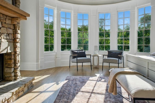 6756 Hedge Row Ln, Gainesville, GA 30506 - sunroom with wood finished floors, crown molding, and french doors
