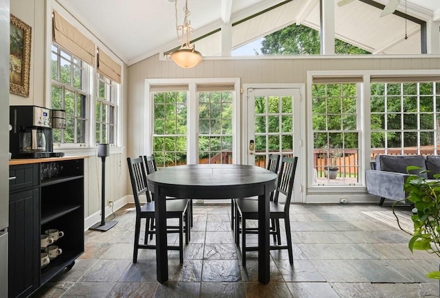 3734 Powers Ferry Rd NW, Atlanta, GA 30342 - sunroom / solarium featuring lofted ceiling and stone tile floors