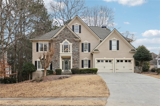 view of front of home featuring a garage