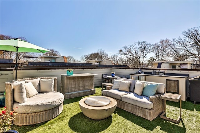 view of patio / terrace with outdoor lounge area