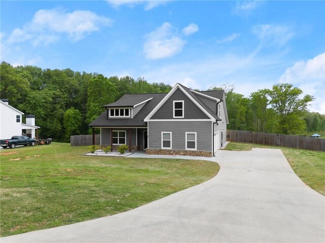526 Wilbanks Rd, Alto, GA 30510 - view of front of home featuring driveway, a front lawn, and fence