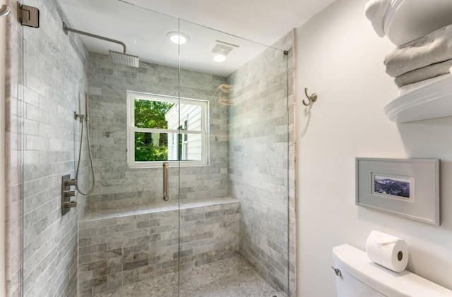 522 Trabert Ave NW, Atlanta, GA 30309 - bathroom with toilet and a shower stall
