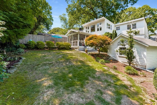 522 Trabert Ave NW, Atlanta, GA 30309 - view of yard featuring a sunroom