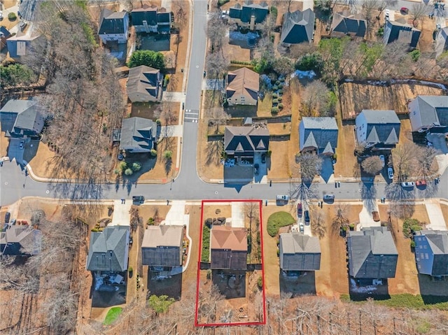 drone / aerial view with a residential view