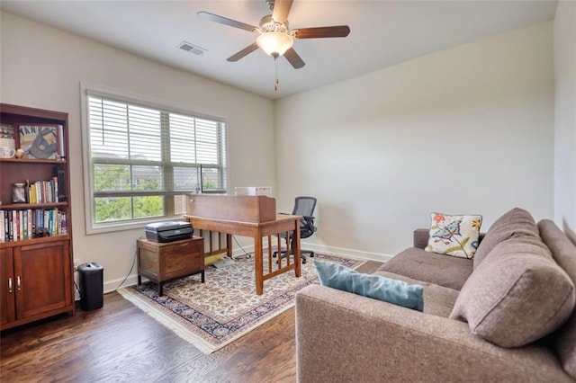 4895 Sterling Close, Buford, GA 30518 - office space featuring wood finished floors and a ceiling fan