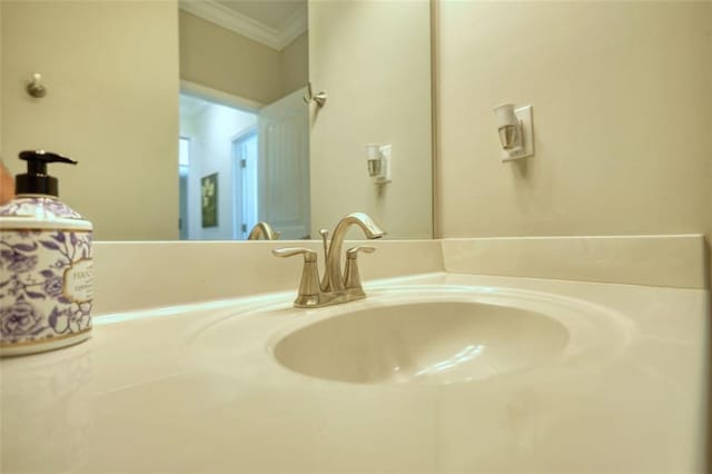 4895 Sterling Close, Buford, GA 30518 - bathroom featuring ornamental molding and vanity