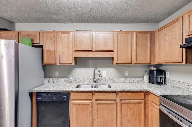 674 Fairview Dr, Dallas, GA 30157 - kitchen with stainless steel appliances, a sink, and light stone counters