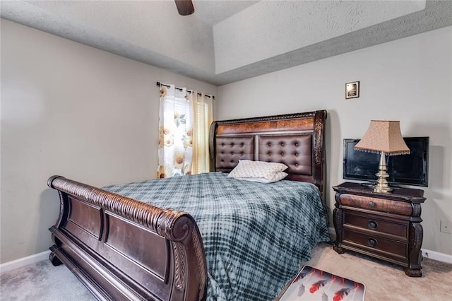 674 Fairview Dr, Dallas, GA 30157 - carpeted bedroom featuring baseboards, a textured ceiling, and ceiling fan