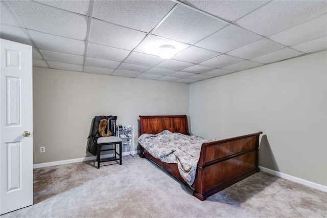 674 Fairview Dr, Dallas, GA 30157 - bedroom with carpet, baseboards, and a paneled ceiling