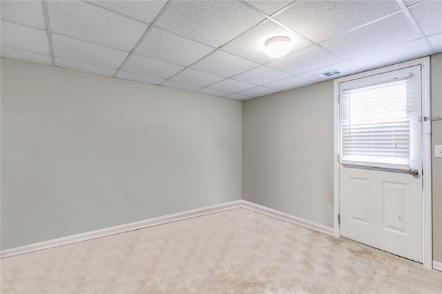 674 Fairview Dr, Dallas, GA 30157 - carpeted spare room featuring a drop ceiling and baseboards