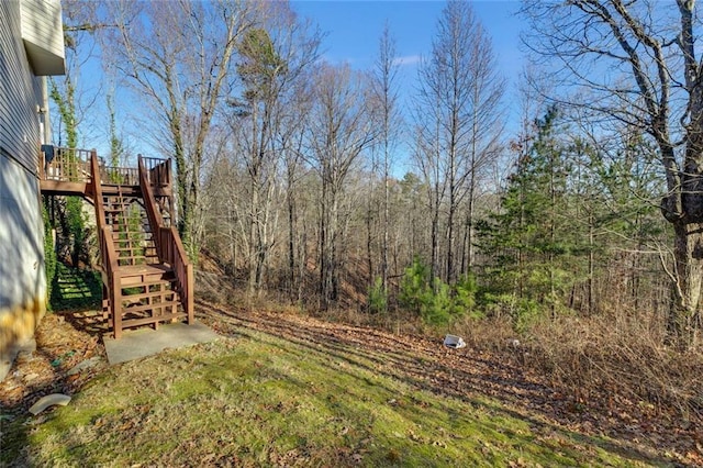 674 Fairview Dr, Dallas, GA 30157 - view of yard featuring stairway and a deck