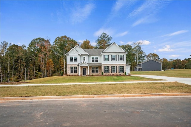 view of front of house with a front yard