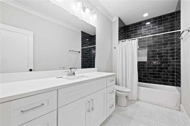 313 Sisson Ave NE, Atlanta, GA 30317 - bathroom featuring vanity, toilet, and shower / bath combination with curtain