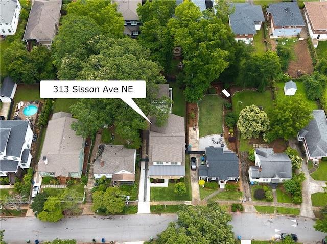 313 Sisson Ave NE, Atlanta, GA 30317 - aerial view of property and surrounding area featuring nearby suburban area