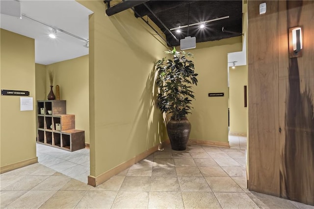 401 16th St NW Unit 1357, Atlanta, GA 30363 - hall with rail lighting and light tile patterned floors