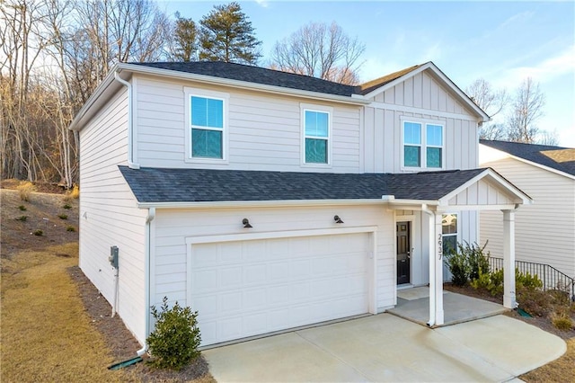 view of front of house featuring a garage