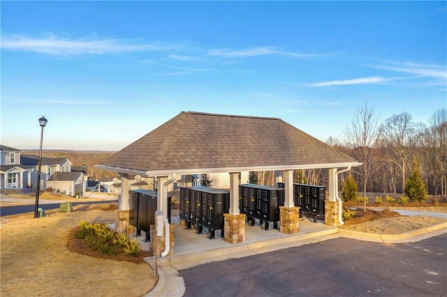 surrounding community featuring a mail area