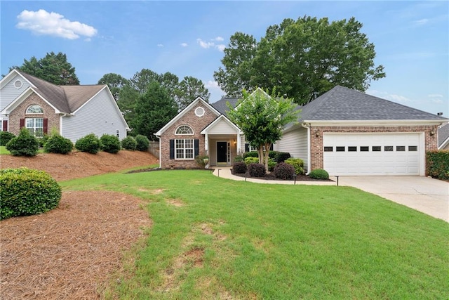 3549 Daventry Ln NW, Kennesaw, GA 30144 - view of front of house with brick siding, driveway, a front lawn, and a garage