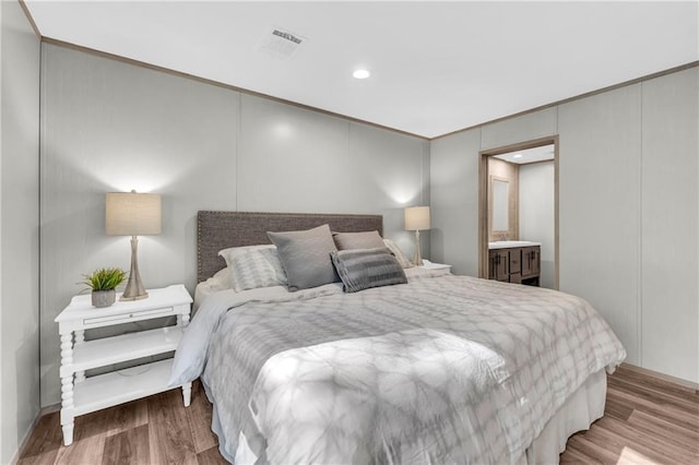 551 Fern Valley Trl NE, Clarkesville, GA 30523 - bedroom with wood finished floors and recessed lighting