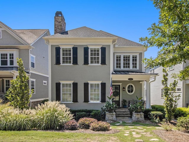 view of front of house featuring covered porch