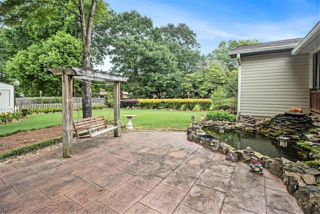 1134 Roscoe Rd, Newnan, GA 30263 - view of patio / terrace featuring a pergola