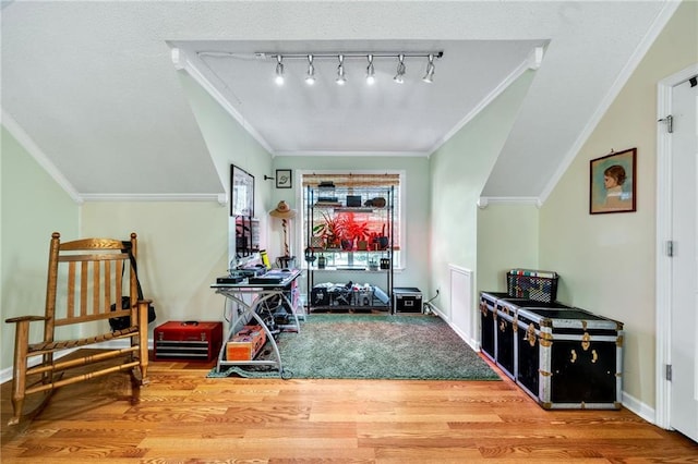 interior space with wood-type flooring