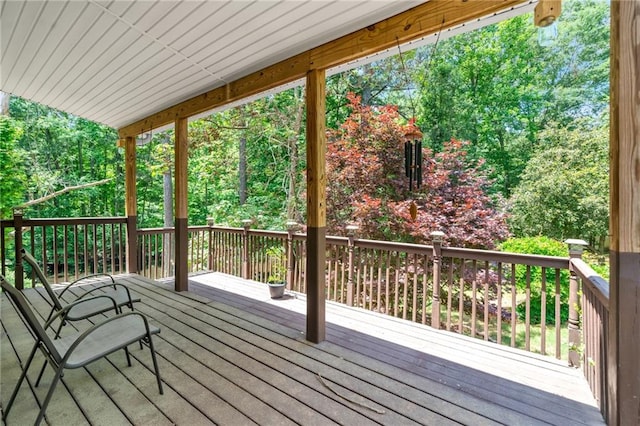 view of wooden deck