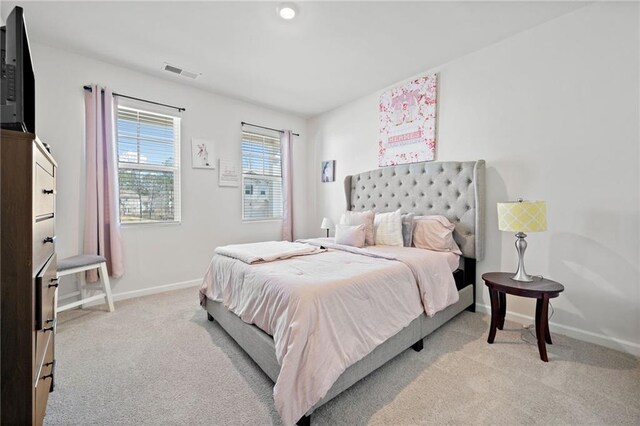 174 Sienna Blf, Dallas, GA 30132 - bedroom with baseboards, visible vents, and light colored carpet