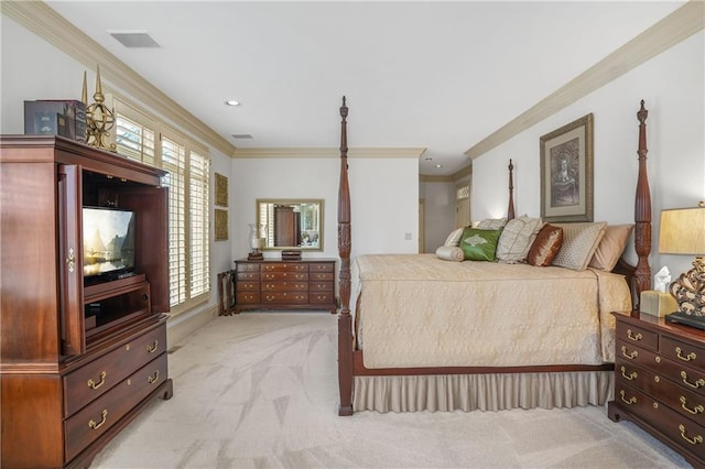 1500 Historic Vw, Stone Mountain, GA 30087 - bedroom featuring light carpet and crown molding