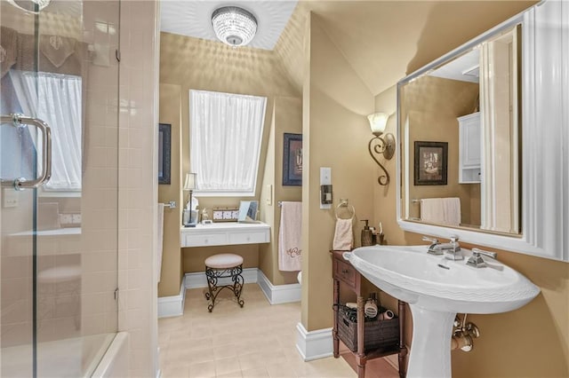1500 Historic Vw, Stone Mountain, GA 30087 - full bathroom featuring a shower with door and tile patterned floors