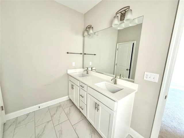 bathroom with vanity