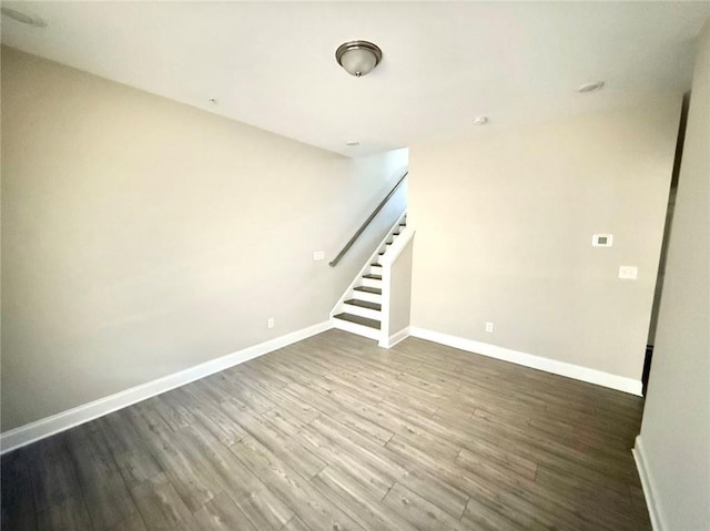 interior space featuring dark hardwood / wood-style flooring