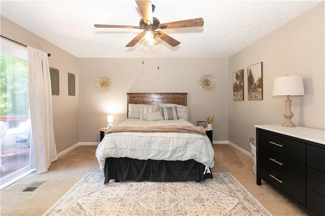 510 Whistlestop Dr, Woodstock, GA 30189 - bedroom with light colored carpet, ceiling fan, and baseboards
