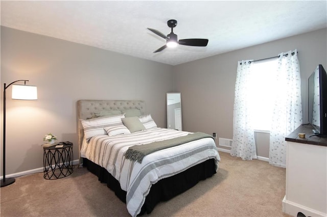 510 Whistlestop Dr, Woodstock, GA 30189 - bedroom featuring light colored carpet, baseboards, and ceiling fan