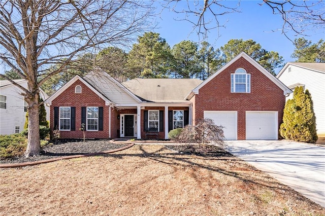 view of property featuring a garage