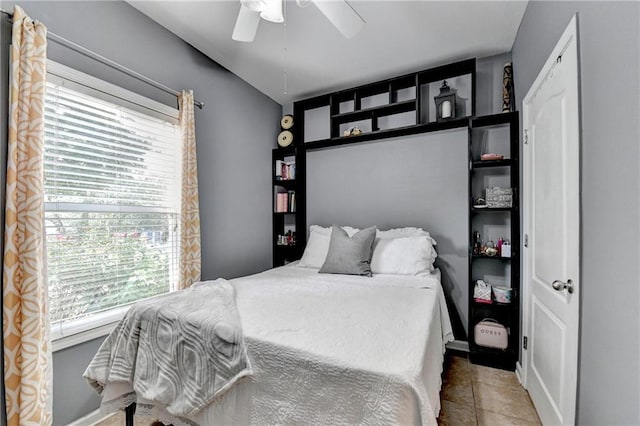 2220 Lily Valley Dr, Lawrenceville, GA 30045 - tiled bedroom with a ceiling fan and baseboards